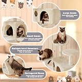 Yaheetech 138.5cm Cat Tree with Condos Sisal Posts Beige view 3