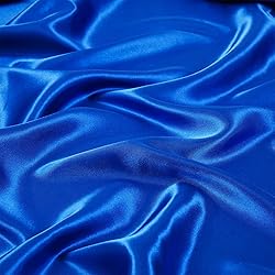 Royal Blue Satin Fabric by The Yard, 55 Inch