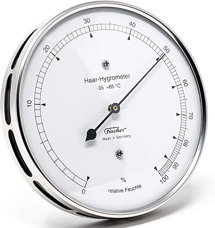 fischer precision hair hygrometer in stainless steel housing erz mountains in germany
