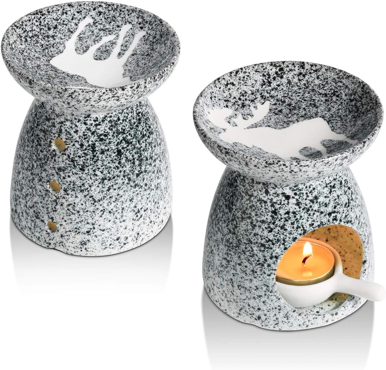ComSaf Essential Oil Burner Wax Melt Burner with Candle