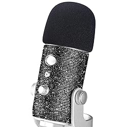 Blue Yeti Pop Filter - Cute Glitter Sticker, Bling