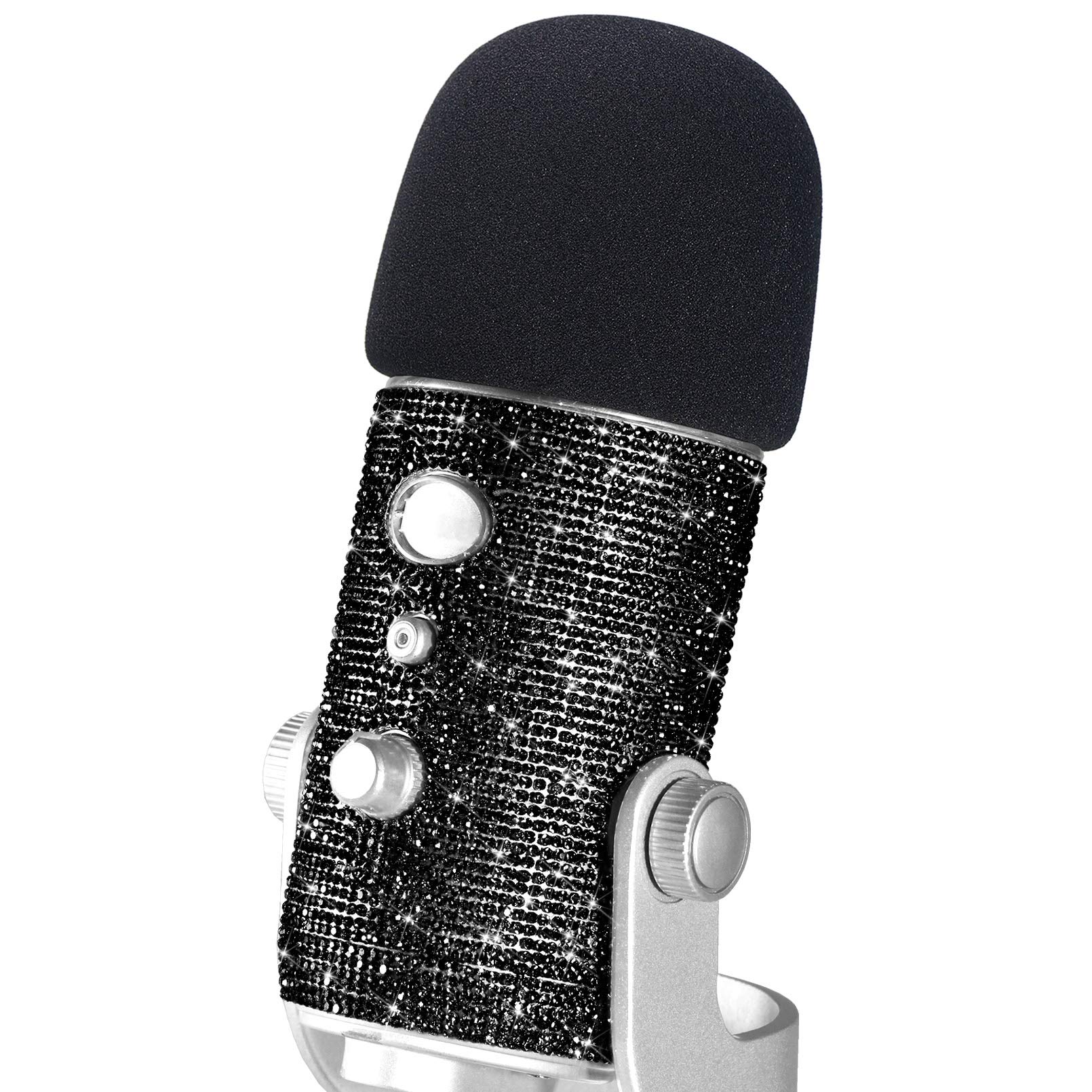 Blue Yeti Pop Filter - Cute Glitter Sticker, Bling