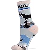 ooohyeah Women's Crew Funny Novelty Socks, City State Gifts Souvenirs, Crazy Fun Dress Socks, Shoe Size 5-10