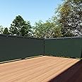 TANG 3' x 163' Dark Green Balcony Privacy Screen Fence 200GSM Deck Fence Outdoor Privacy Cover Weather Resistant for Patio Apartment Deck Porch Backyard Railing Screen
