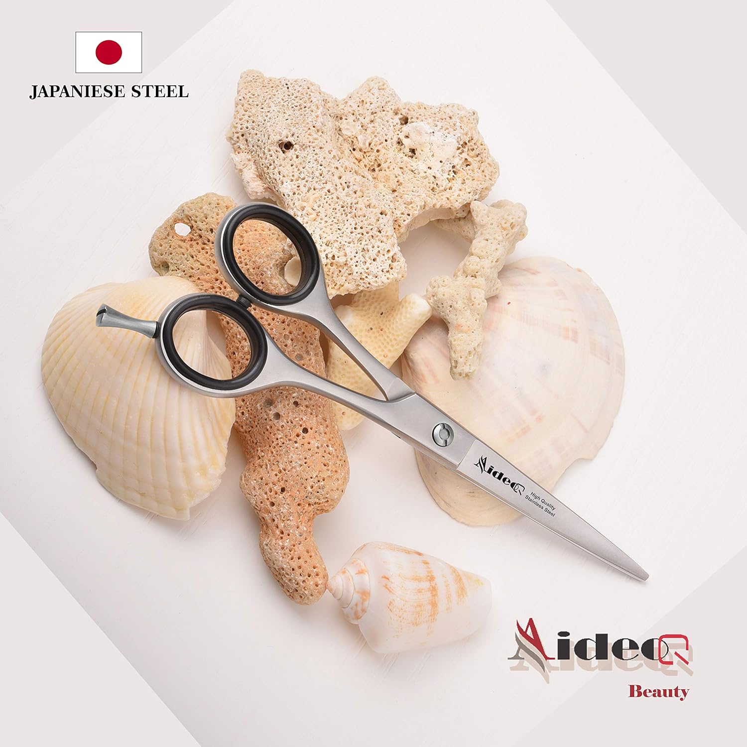 Barber Scissors 6.5" - Hair Cutting Shears - scissors for hair cutting - Professional Scissors - hairdresser scissors. J2 Stainless Steel Hair Scissors (Silver) : Beauty