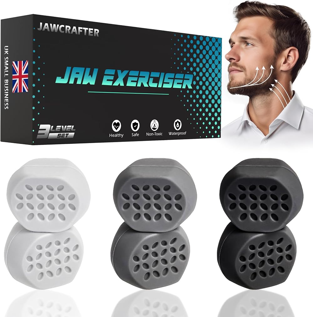 smim 6PCS Jaw Trainer Face Exerciser 3 Resistance Levels for Jawline
