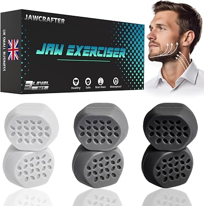 smim 6PCS Jaw Trainer Face Exerciser 3 Resistance Levels for Jawline