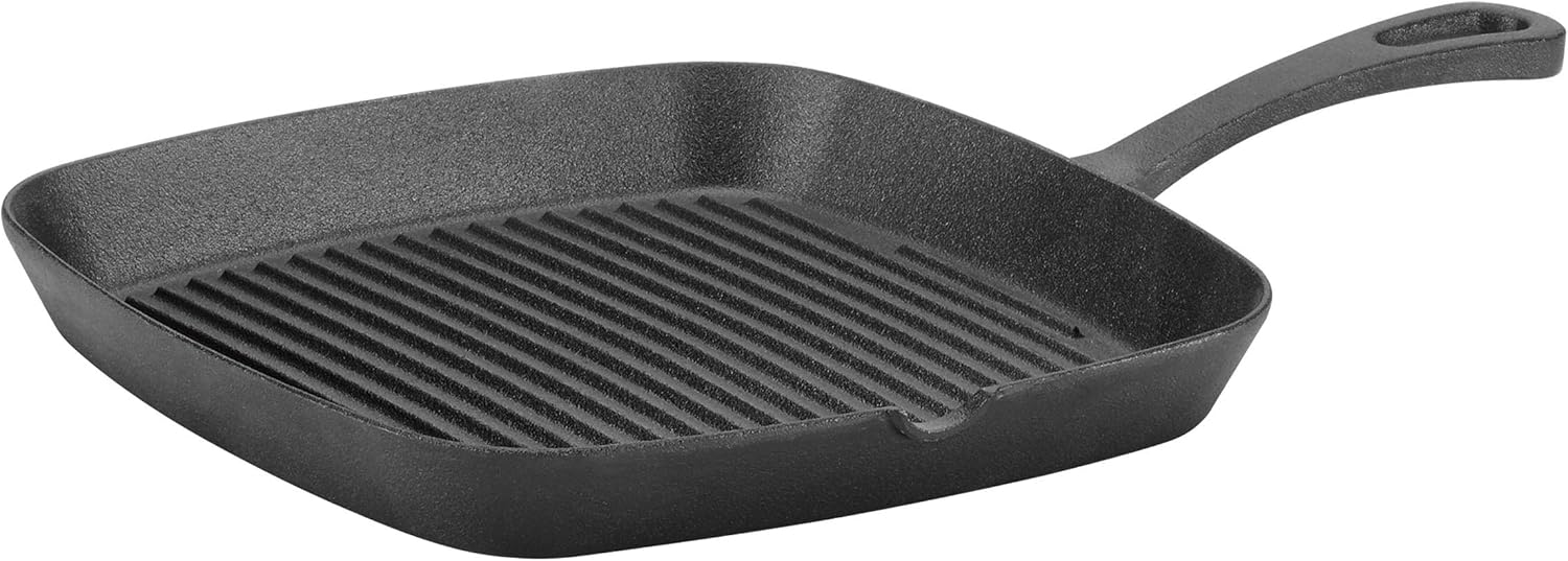 Cuisinart Cast Iron Grill Pan, 9.25", Black Kitchen & Dining