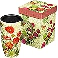 Cypress Home Botanica Ceramic Coffee Travel Cup With Gift Box 17 oz
