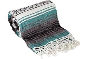 Canyon Creek Authentic Mexican Yoga Falsa Blanket (Teal)