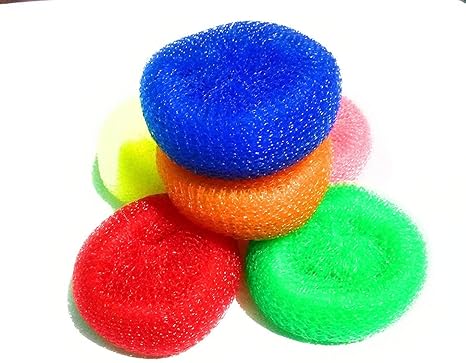 SEVA Nylon 2 pcs BIG SIZE ROUND Bathing Body Cleaning Back Scrubber Sponge Loofah for Men and Women