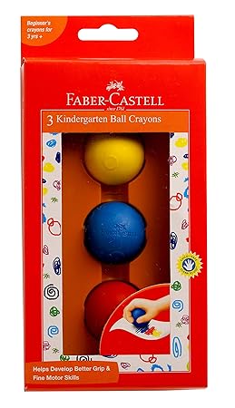 Faber-Castell Kindergarten Ball Crayons - Pack of 3 (Assorted)