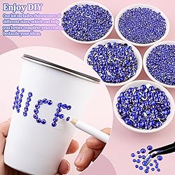 25000Pcs Resin Rhinestones for Crafting, Royal Blue