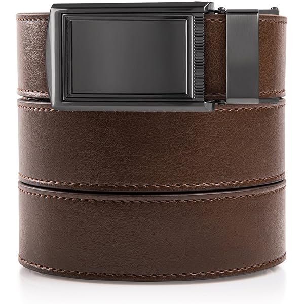 SlideBelts Men's Classic Belt with Premium Buckle (Black Leather