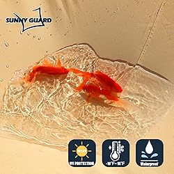 SUNNY GUARD Waterproof Sun Shade Sail 10' x 10' x