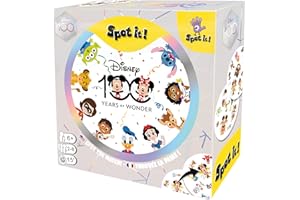 Spot It! Disney 100 Years of Wonder Card Game | Fast-Paced Symbol Matching Observation Fun Family Game for Kids and Adults | Age 6+ | 2-8 Players | Avg. Playtime 15 Minutes | Made by Zygomatic