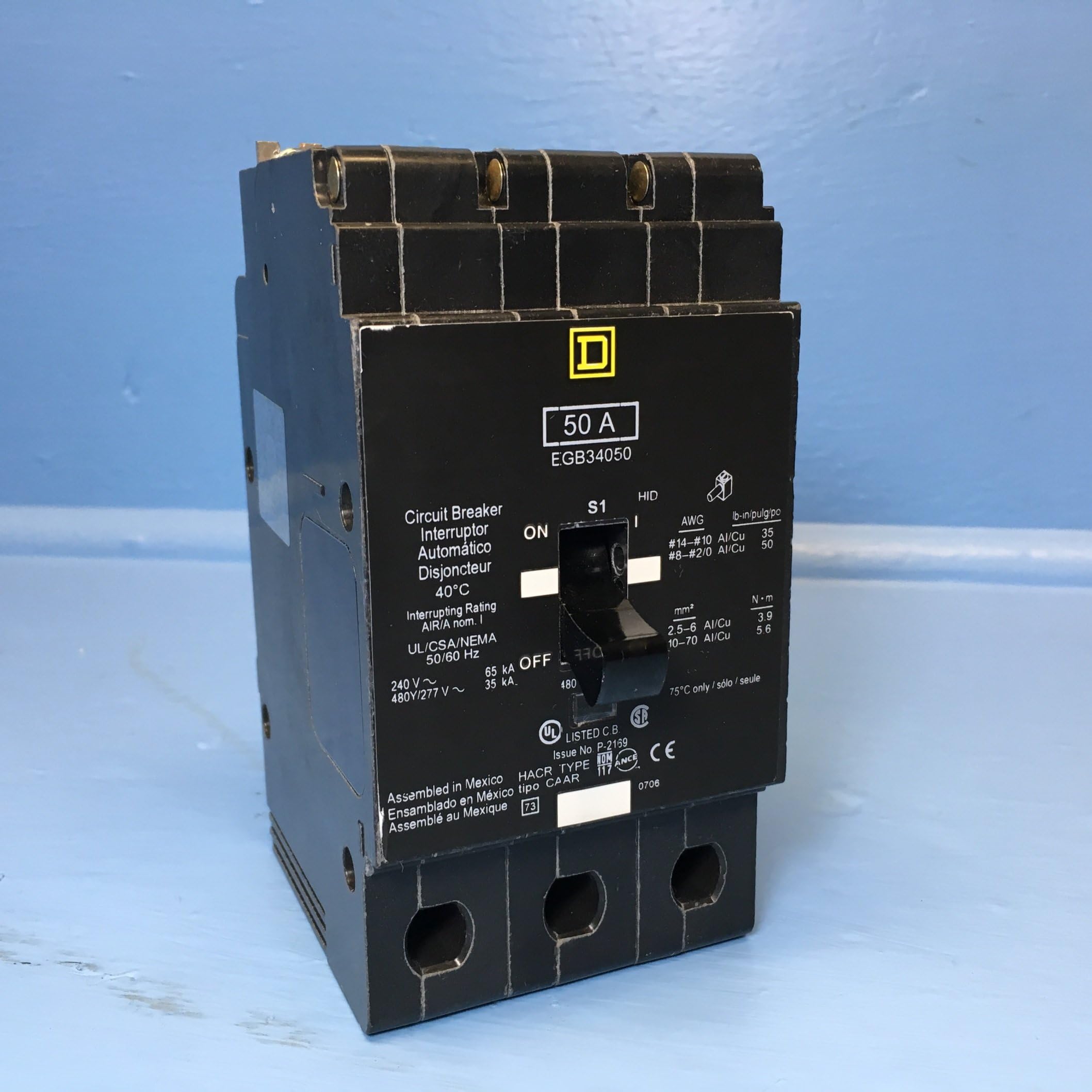 Square D / Schneider Electric EGB34050 (SQD) - Tested & Certified