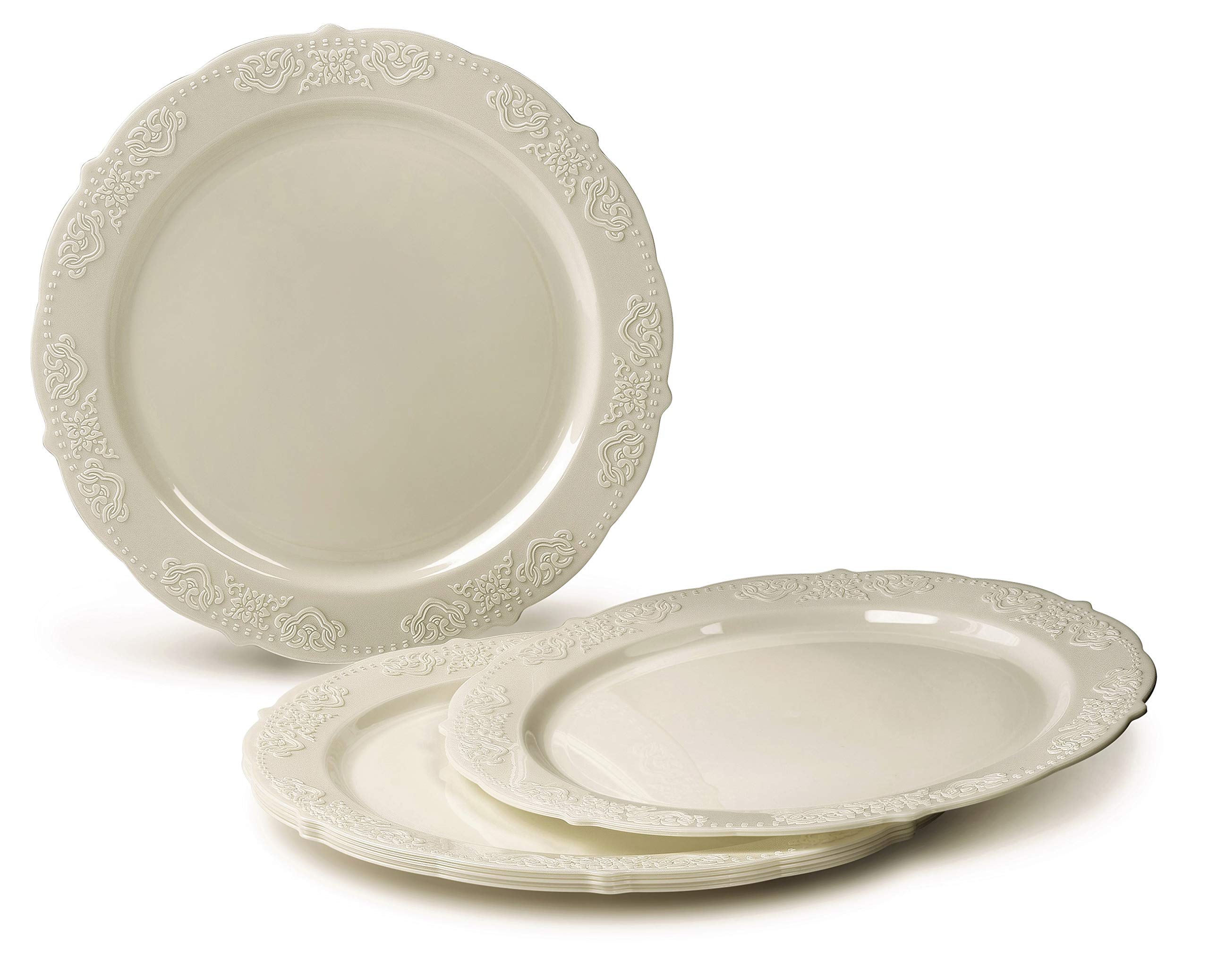 Heavyweight Disposable Wedding Party Plastic Plates 10 Dinner Plate