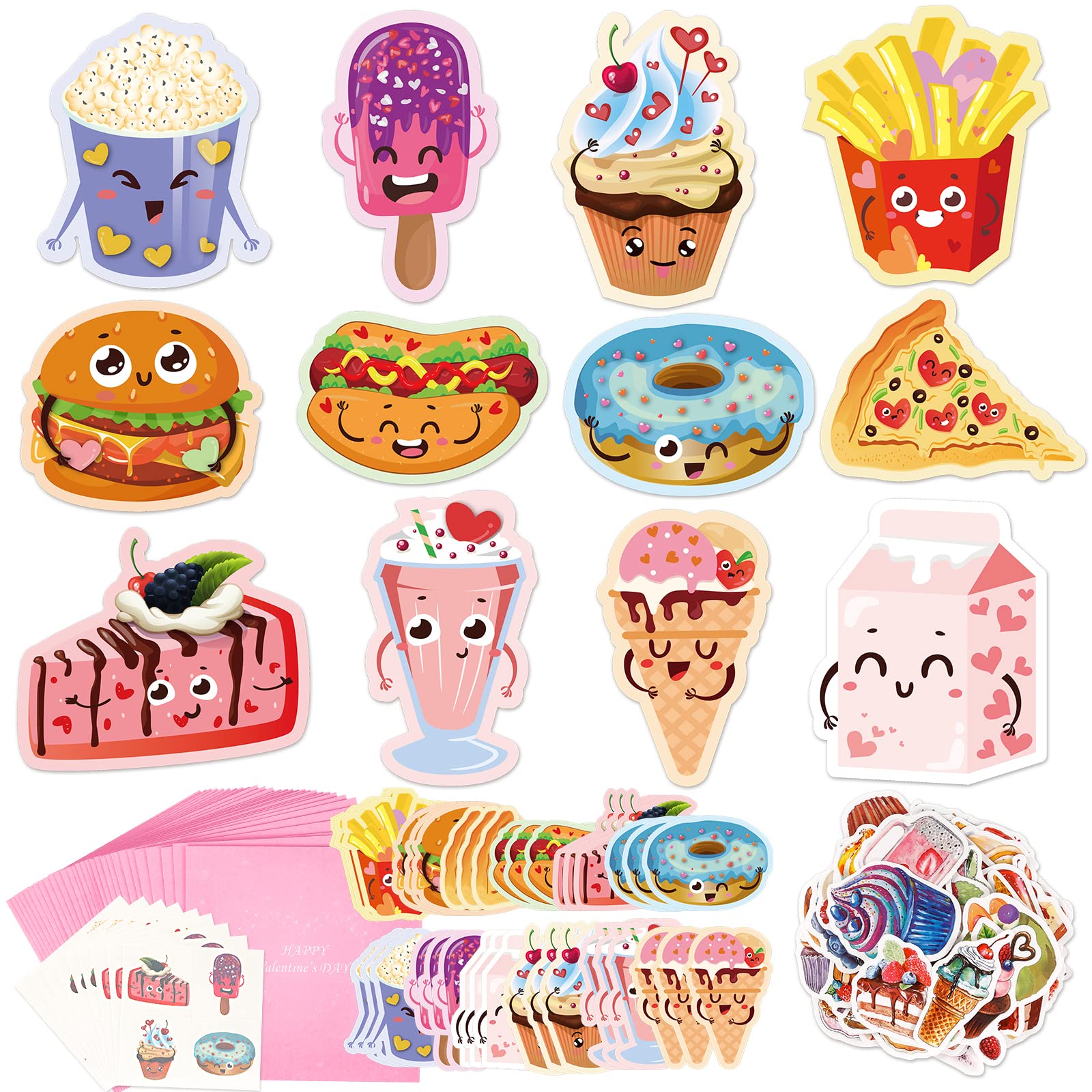 Photo 1 of AOJOYS Valentines Day Cards for Kids, 36 Pack Kids Valentines Day Cards with Cute Temporary Tattoos, Pink Envelopes & 80PCS Stickers, Valentines Cards for Classroom Exchange