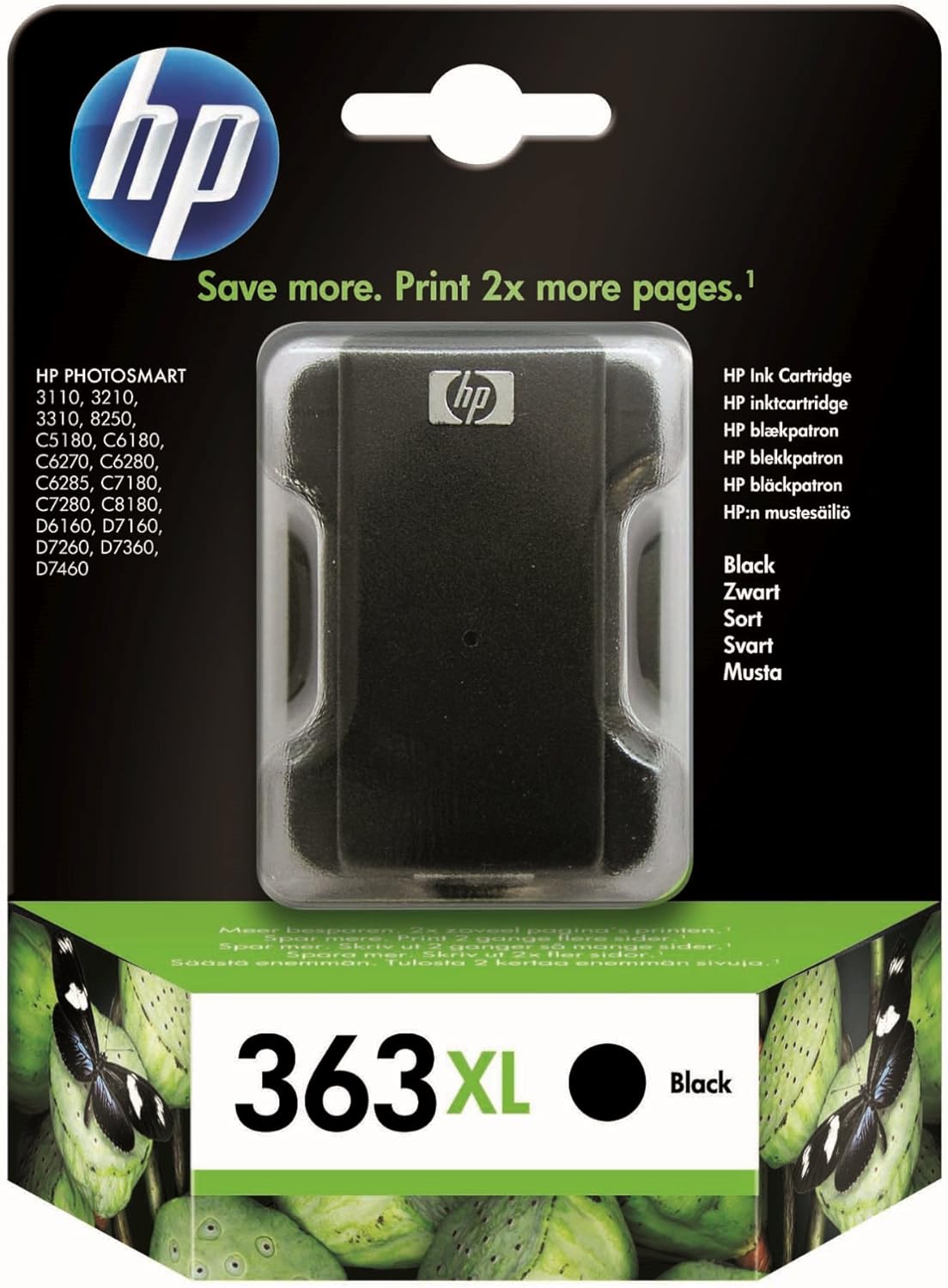 HP 363XL - Cartucho de tinta para impresoras (Negro, Alto, 1000 ...