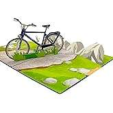 Niumcraft Pop Up Greeting Card Adventure Bicycle Nature Outdoor Camping Card Thank You Birthday Gift for Nature Bike Lover For Mom Dad Family Friend