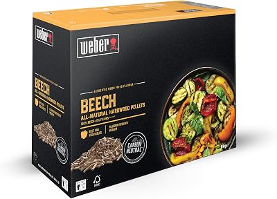 Weber Beechwood Wood Pellets 8kg For Smoking BBQ EU FSC Beech