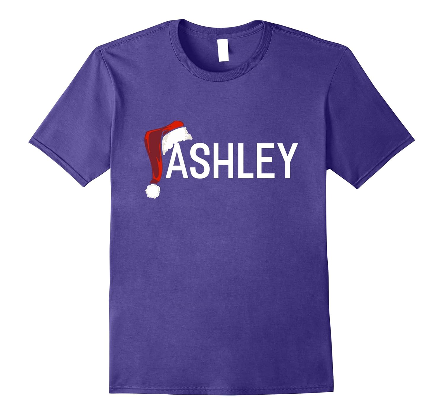 My Personalized Christmas Santa Hat Name Ashley T-shirt-ANZ