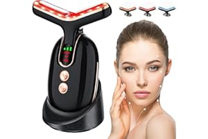 MKISCWEI Facial Massager Red-Light-Therapy-for-Face, Neck Skin- Face Wand Tool, TENS L E D Facial Beauty Device Portable at-Home Face Tool for Skin Care