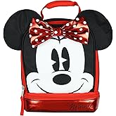Bioworld Minnie Mouse Lunch Box Minnie3D Metallic Design Dual Compartment Insulated Lunch Bag Tote 10"