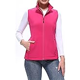 DAFENGEA Women Fleece Vest Outdoor Polar Soft Vest Sleevess Jackets Warm Sweater Outerwear with Zip Pockets for Fall Winter