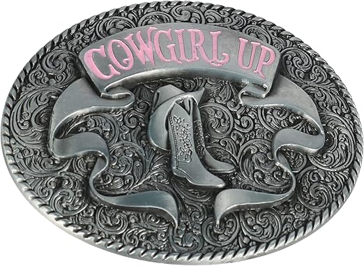 cowgirl up belt buckle
