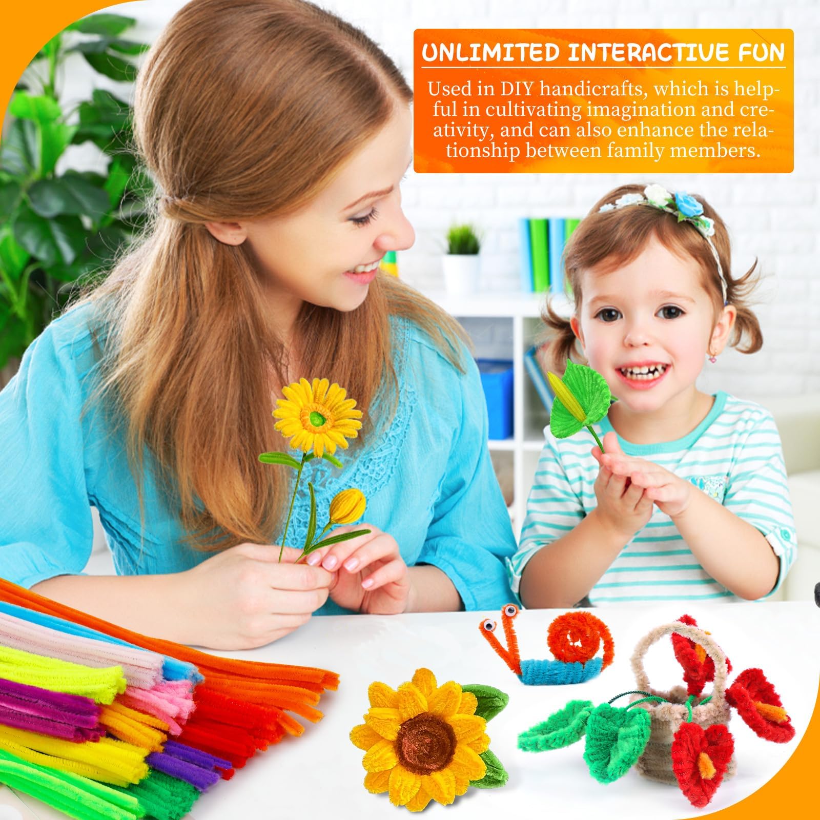 Mnuizu 200pcs Pipe Cleaners, Pipe Cleaners Craft, Multi-Color Chenille Stems for Craft, Multi-Color Fuzzy Sticks for DIY Art & Creative Crafts Decorations (20 Colors)