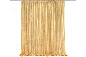 4ftx8ft Gold Backdrop Curtains Sequin Party Background Glitter Backdrop for Birthday Ceremony Christmas Party Decorations