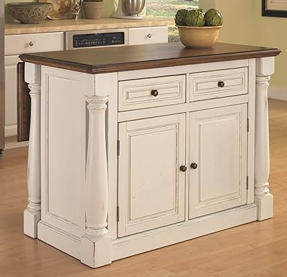 Monarch White Kitchen Island by Home Styles – Stylish and Functional