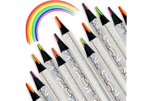 ThEast 30 Rainbow Colored Pencils, 4 Colors in 1 Rainbow Pencil for Kids, Multicolor Pencil for Adults, Triangle Pencil for P