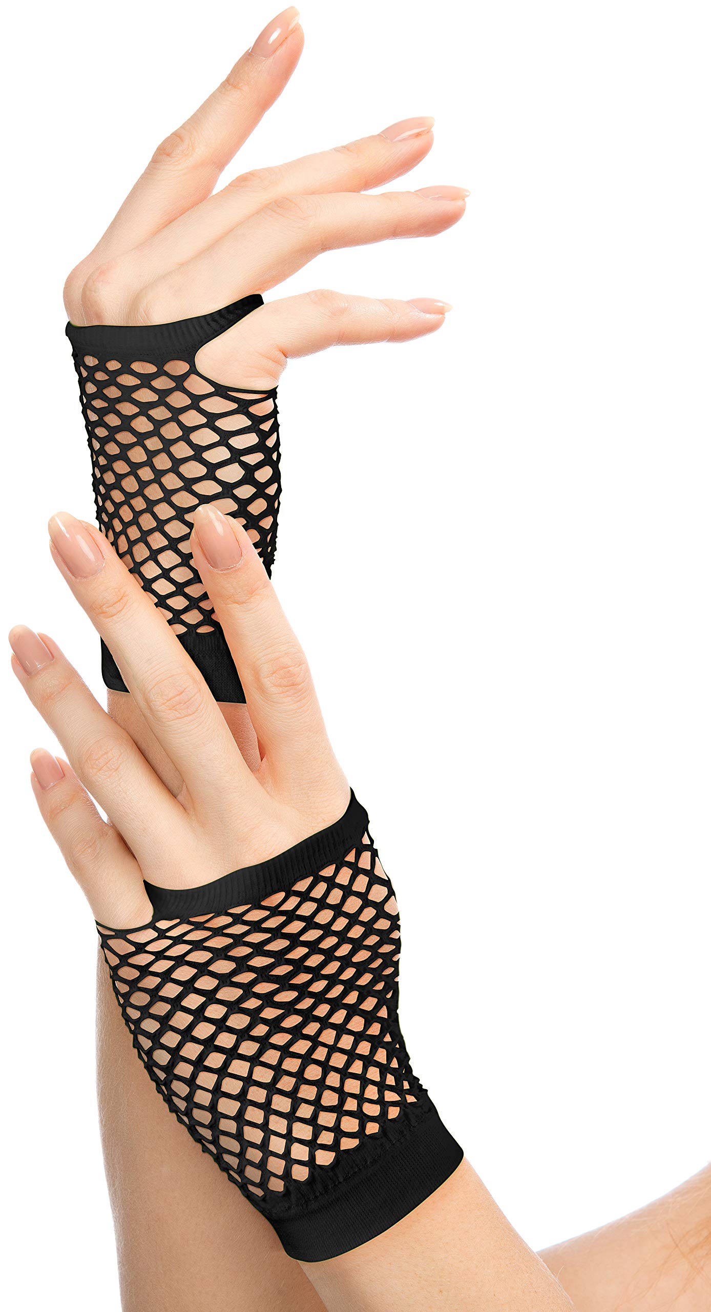 Balinco Rocking Fishnet Gloves 80s / 90s for Ladies & Girls (Black) — image 1