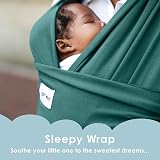 Sleepy Wrap Baby Carrier Dark Green Newborn to Toddler 7-35 lbs Ergonomic view 2