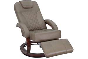 RecPro Nash 28" RV Euro Chair Recliner | Modern Design | RV Furniture | Swivel Base | Recliner Chair (1 Chair, Putty)