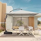 Grand patio 10X10 FT Sunbrella Offset Umbrella with
