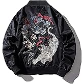 XYXIONGMAO Japanese Dragon Tiger Hip Hop Clothing Men'S Bomber Jacket Oversized Street Windbreaker Flying Streetwear