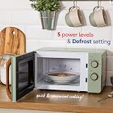 Russell Hobbs RHMM713MG-N 17 Litre Microwave Matt Green Wood Effect Handle view 6