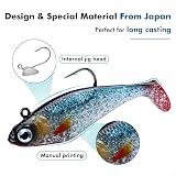 Truscend Easy Catch Pre-Rigged Soft Lures TPE Swimbaits for Bass Pike Trout view 4