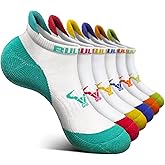 BULLIANT Socks For Women 6Pairs-Womens Athletic Ankle Socks No Show Cushioned for Walking Running-Compression Arch Support