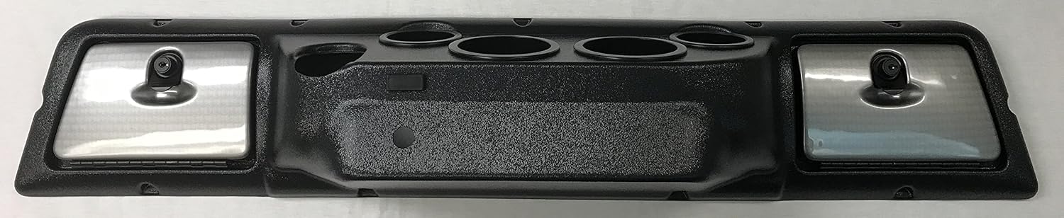 GMT Inc Club Car DS Full Golf Cart Dash in Black with Turned Titanium Doors (FITS 1981 and UP DS Models ONLY)