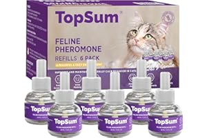 TopSum Cat Calming Diffuser Refill: 6 Refills Top Value Pack Cat Pheromones Calming Diffuser Refill – VHP Registered NN.Z4H1 