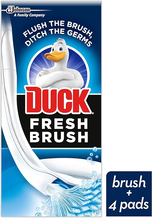 Duck Toilet Fresh Brush Starter Kit, 1 Handle and 4 Refills Amazon.co