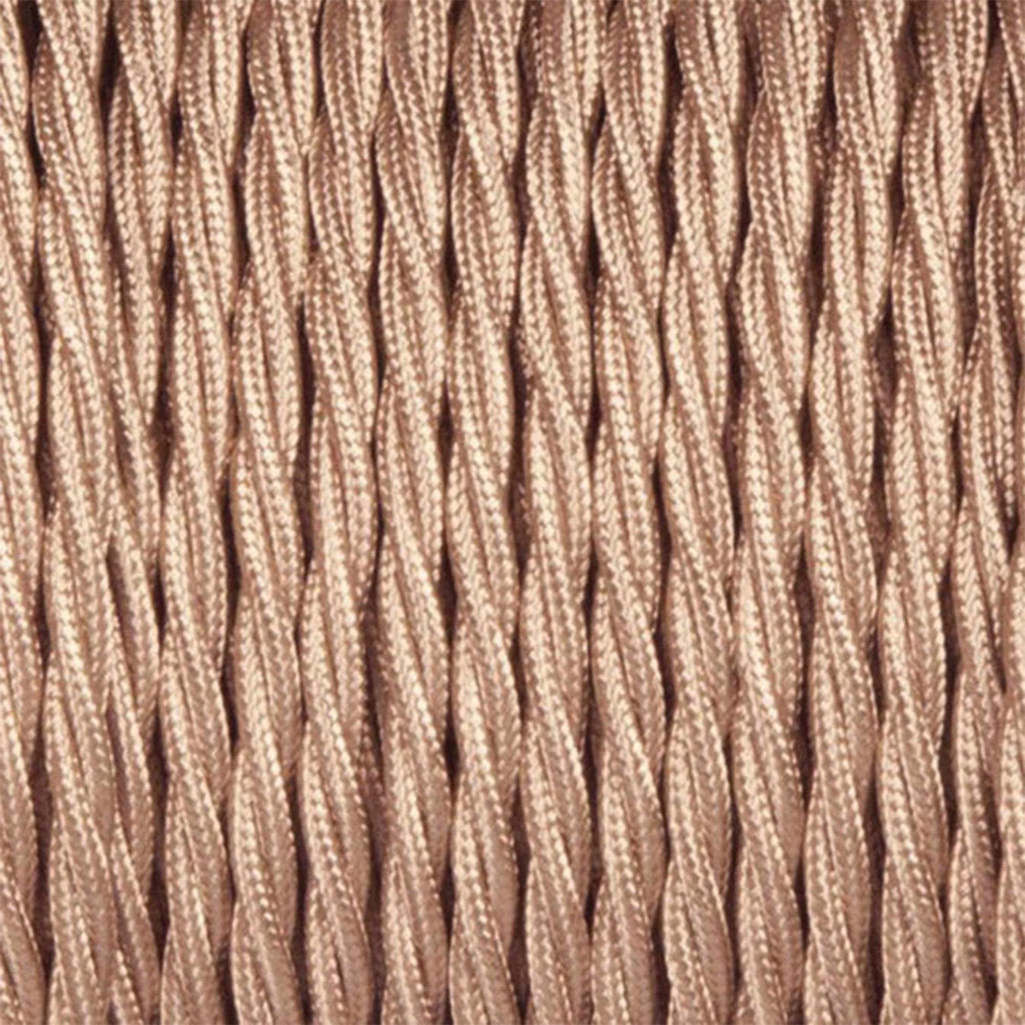 10 Meters, 3 Core Twisted_Vintage Coloured_ 0.75mm_ Braided Fabric Flexible Electrical Cable_ Hight Quality_Electrical Wire_Cable_UK Lighting (3 Core Twisted, Rose Gold)