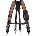 HW GLOBAL Tool Belt Suspenders Carpenter Framers Technicians Electrician Work Organizer Tools Multipurpose Smartphone Cell Phone Case Bag Pouch Pocket with Suspenders Gift for Men