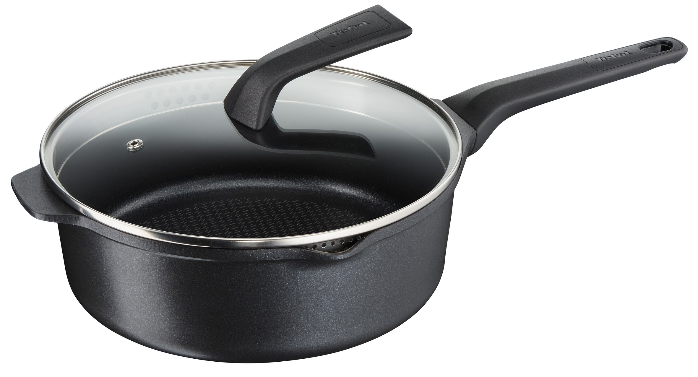 Tefal Aroma E2153334 Sauté Pan 26 cm Cast Aluminium Black with Lid for All Heat Sources Including Induction