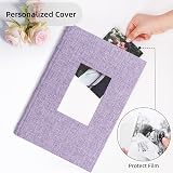 Vienrose Photo Album 300 Pockets Linen Cover 6x4 Memories Memo Space Purple view 5